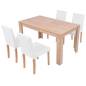 Table à manger avec 4 chaises en simili cuir Table à manger avec 4 chaises en simili cuir