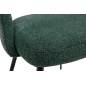 Lot de deux chaises vintage en tissu effet velours texturé vert et métal noir (lot de 2) COSETTE Lot de deux chaises vintage en tissu effet velours texturé vert et métal noir (lot de 2) COSETTE