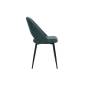 Lot de deux chaises vintage en tissu effet velours texturé vert et métal noir (lot de 2) COSETTE Lot de deux chaises vintage en tissu effet velours texturé vert et métal noir (lot de 2) COSETTE