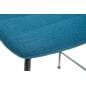 Lot de deux tabourets de bar tissu et métal bleu canard - (lot de 2) Saury