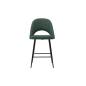 lot d deux tabourets de bar en tissu effet velours texturé vert  (lot de 2) COSETTE
