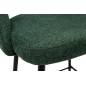 lot d deux tabourets de bar en tissu effet velours texturé vert  (lot de 2) COSETTE