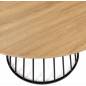 Table à manger ronde - Cult - D110cm - top en MDF chêne socle en métal
