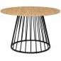 Table à manger ronde - Cult - D110cm - top en MDF chêne socle en métal