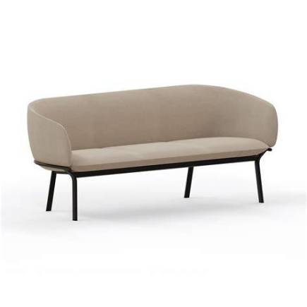 Canapé droit tapissé Grège - Must - L160xH85xP70