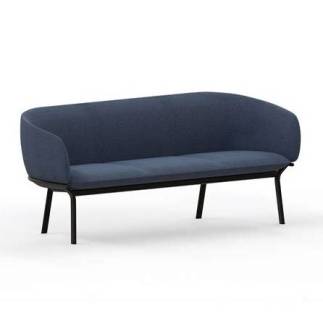 Canapé droit tapissé Bleu - Must - L160xH85xP70