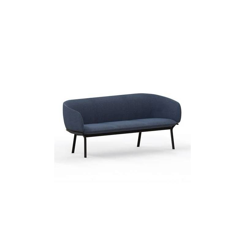 Canapé droit tapissé Bleu - Must - L160xH85xP70