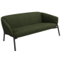 Canapé droit tapissé en vert - Eva - L160xH85xP70