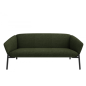 Canapé droit tapissé en vert - Eva - L160xH85xP70