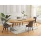 Table À Manger avec 4 chaises En MDF Et Fer Forger- Naturel Et Noir - FIRELA Table À Manger avec 4 chaises En MDF Et Fer Forger- Naturel Et Noir - FIRELA