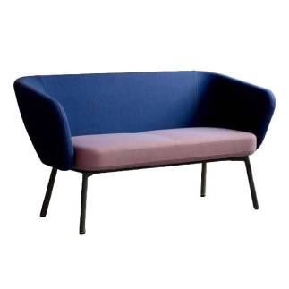 Canapé droit tapissé bicolore - Must - L160xH85xP70