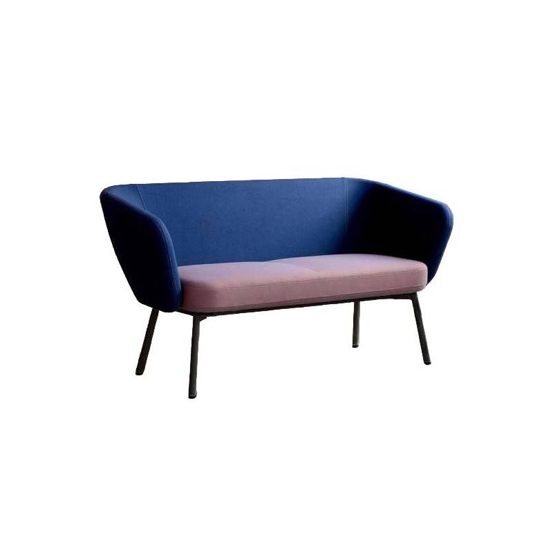 Canapé droit tapissé bicolore - Must - L160xH85xP70