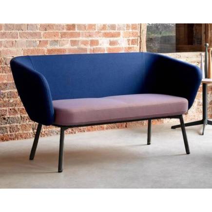 Canapé droit tapissé bicolore - Must - L160xH85xP70