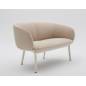 Canapé droit tapissé Beige - Must - L160xH85xP70