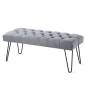 Banc En Métal Pouf Industriel  Gris - L120cm * H45cm * P40cm
