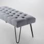 Banc En Métal Pouf Industriel  Gris - L120cm * H45cm * P40cm