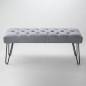 Banc En Métal Pouf Industriel  Gris - L120cm * H45cm * P40cm