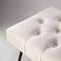 Banc En Métal Pouf Industriel  -  Blanc  - L120cm * H45cm * P40cm