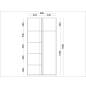 Chambre à coucher pour enfant Emna - Bois MDF stratifié - Blanc, Gris Chambre à coucher pour enfant Emna - Bois MDF stratifié - Blanc, Gris