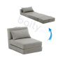 Fauteuil Lit Pliable Avec Coussin Couleur gris clair 