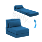 Fauteuil Lit Pliable Avec Coussin Couleur bleu