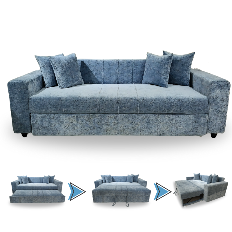 canapé convertible Monaco bleu - 190*150cm 