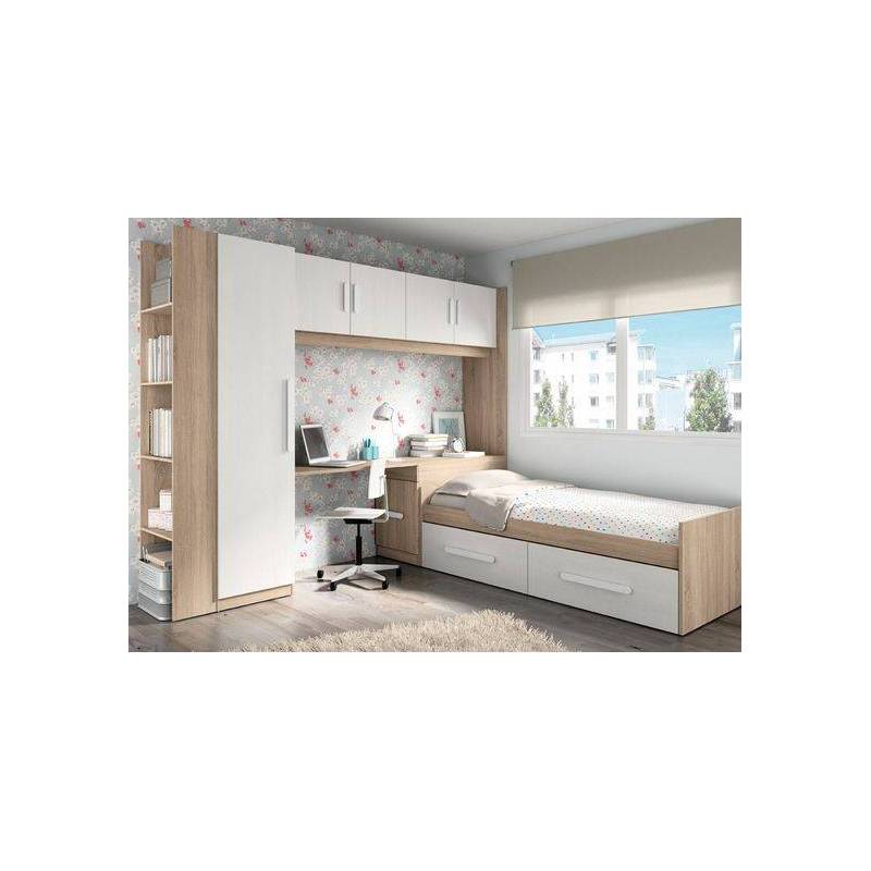 Chambre à coucher pour enfant Jade : Bois MDF stratifié  
