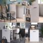 bureau pliable yris blanc et chêne Bois Mdf Stratifié bureau pliable yris blanc et chêne Bois Mdf Stratifié