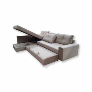 Séjour convertible vienne XL -3m50*2m10-Beige - avec coffre