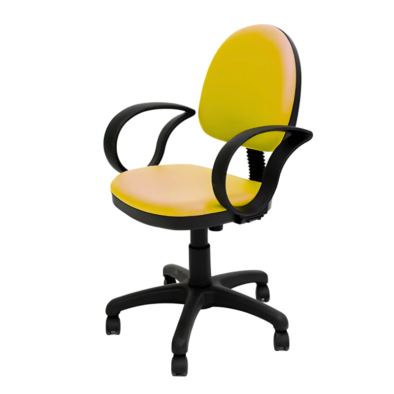 Chaise bureautique Brio avec Accoudoirs JAUNE