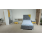 Chambre à coucher pour enfant JIMI - Bois MDF stratifié - Blanc, jaune Chambre à coucher pour enfant JIMI - Bois MDF stratifié - Blanc, jaune