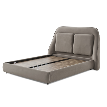 LIT CAPITONNÉ POUR ADULTE ARISTO - GRIS