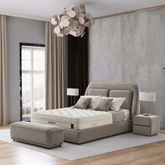 LIT CAPITONNÉ POUR ADULTE ARISTO - GRIS