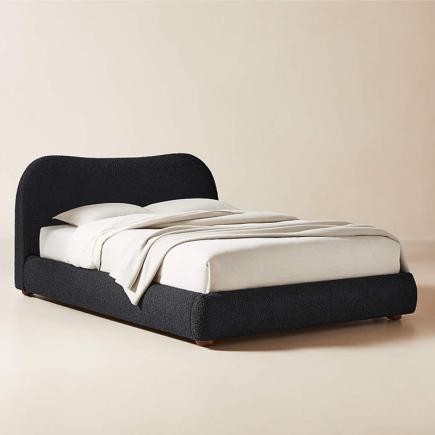 LIT CAPITONNÉ POUR ADULTE VENICE - NOIR