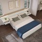 LIT POUR ADULTE MDF PRESTIGE - BLANC ET CHENE