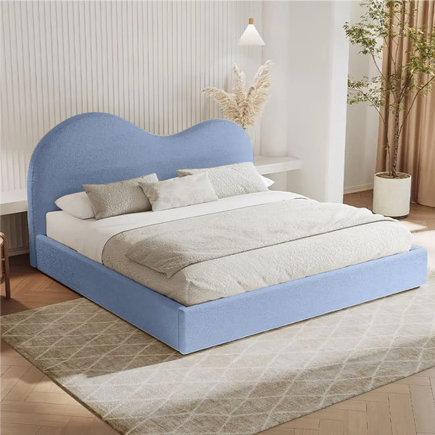 LIT CAPITONNÉ POUR ADULTE VALERIO - BLEU