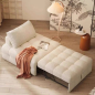 FAUTEUIL CONVERTIBLE LORENA - 190*66 - BLANC