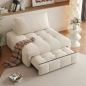 FAUTEUIL CONVERTIBLE LORENA - 190*66 - BLANC