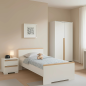 Chambre à coucher pour enfant Elyne - Bois MDF stratifié - Blanc