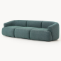 canapé modulable 3 places VERONA bleu pétrol