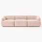 canapé modulable 3 places VERONA rose