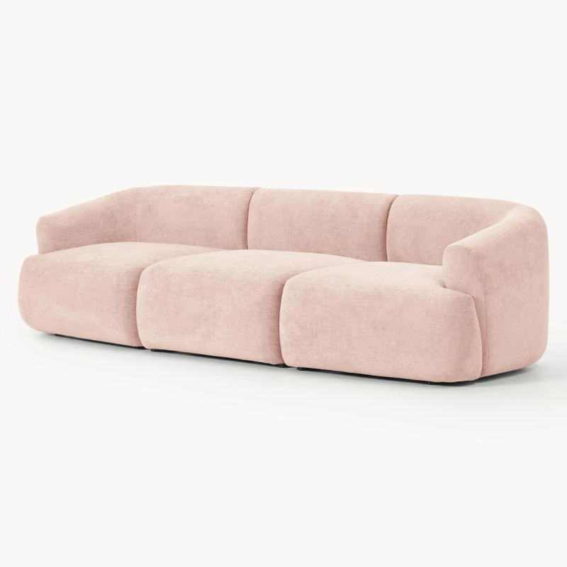 canapé modulable 3 places VERONA rose