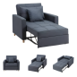 FAUTEUIL CONVERTIBLE COSY- 90*190 - GRIS CHARBON