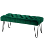 Banc En Métal Pouf Industriel Vert - L120cm * H45cm * P40cm