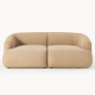 canapé modulable 2 places VELLORA beige