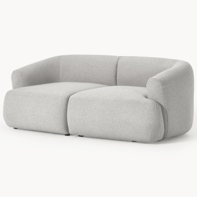 canapé modulable 2 places VELLORA gris