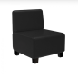 fauteuil 1 place Simili Cuir Noir - HIZIA