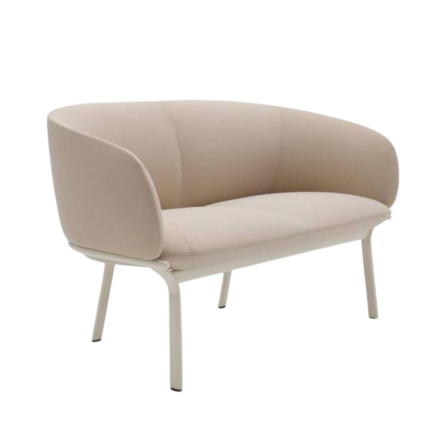 Canapé droit tapissé Beige - Must - L160xH85xP70