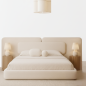 LIT CAPITONNÉ POUR ADULTE LISBONNE - BEIGE