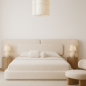LIT CAPITONNÉ POUR ADULTE LISBONNE - BEIGE